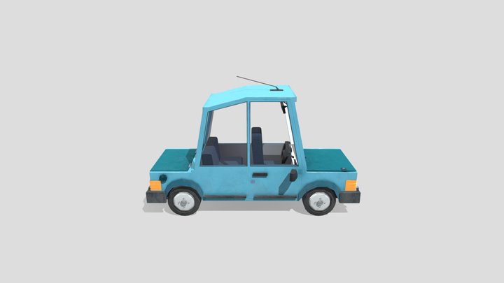 Blue car 3D Model