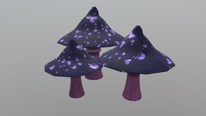 Fantasy Mushrooms 3D Model