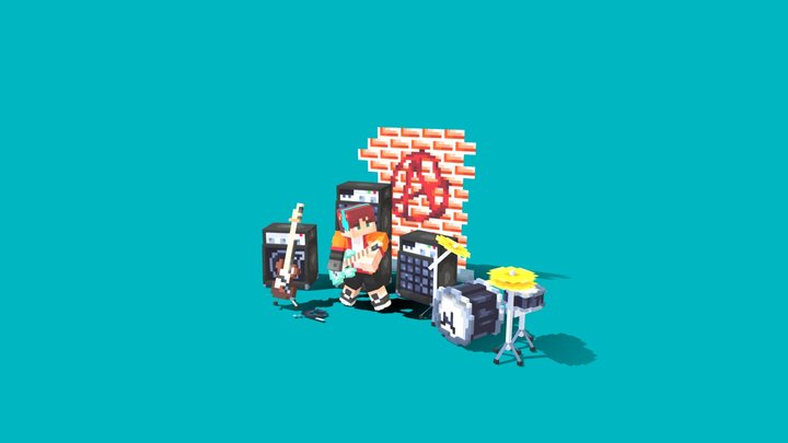Punk scene 3D Model