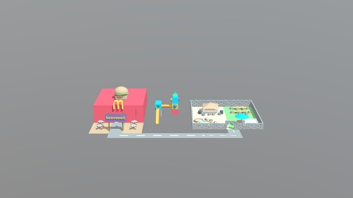 resort itis pon_mini-resort + McDonald's 3D Model