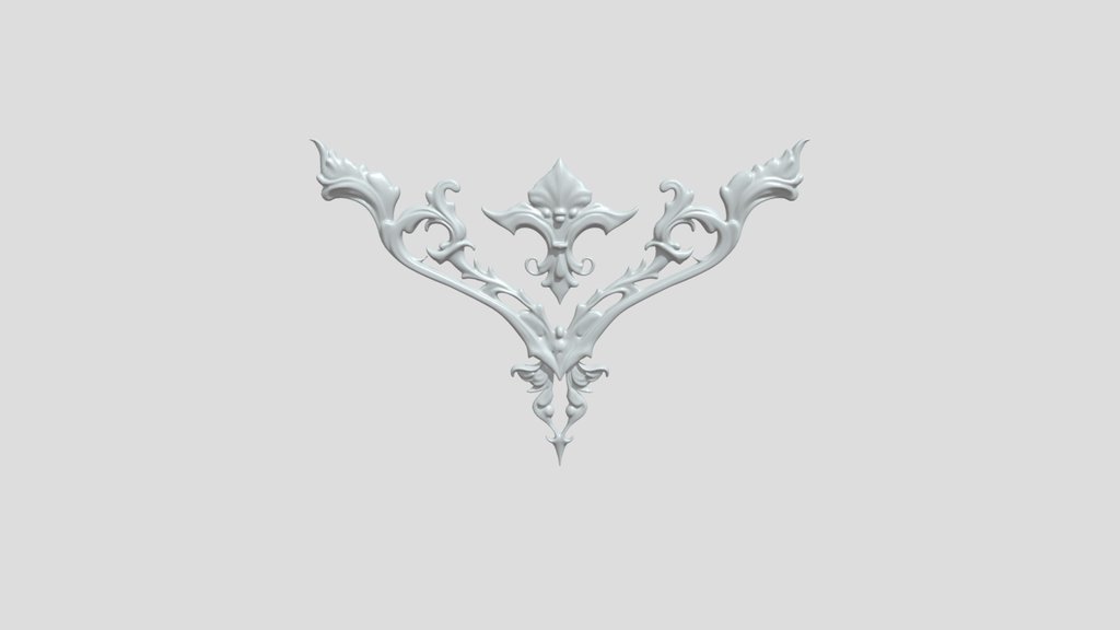 Ornate golden decorative motif