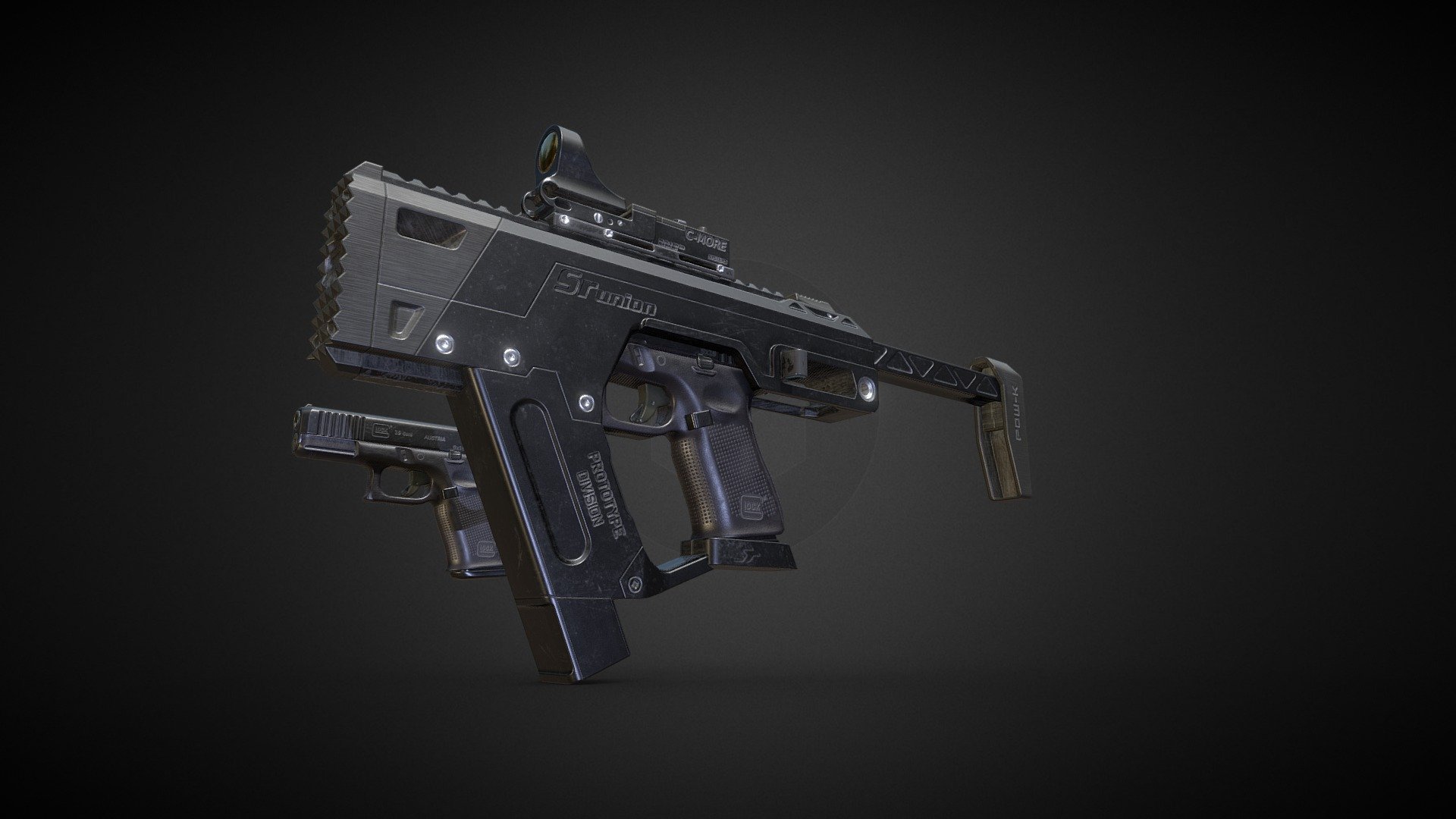 Download Glock 19 Gen 5 Smg Conversion Kit Download Free 3d Model By Bigbadcat Bigbadcat B340019