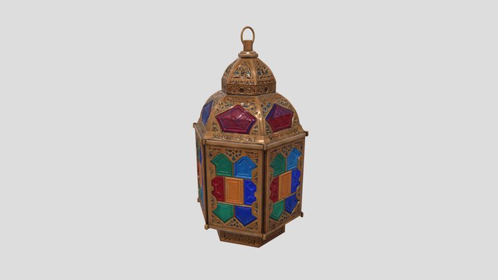 Ramadan Ornate Lantern 3d Model (1) 3D Model