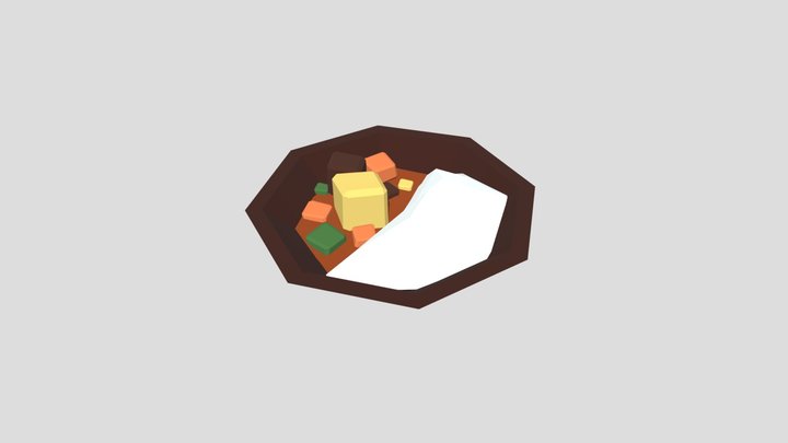 Curry Rice 3D Model