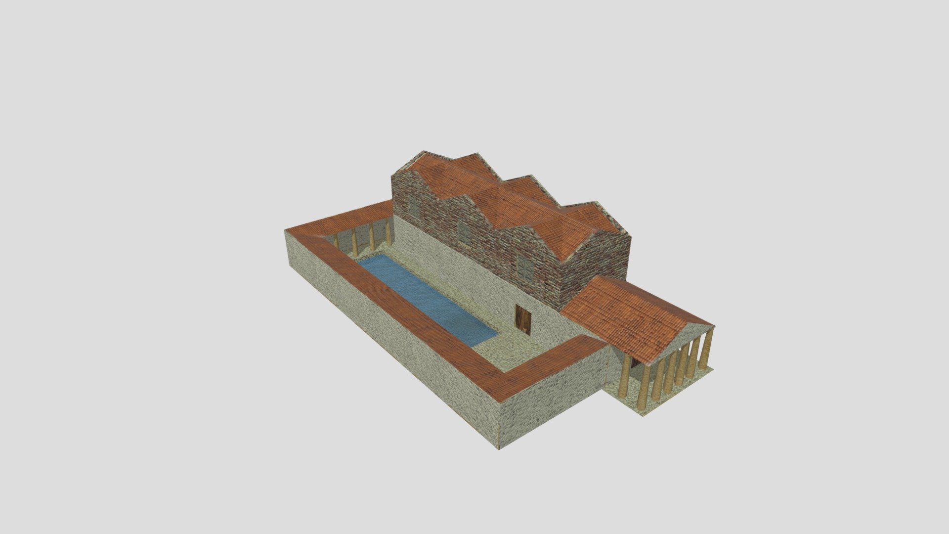 Low Poly Roman Baths (WIP)