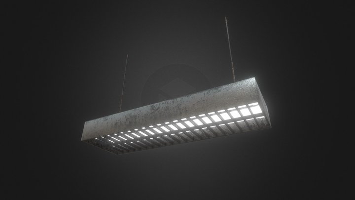 LOW POLY OLD HANGING LIGHT 3D Model