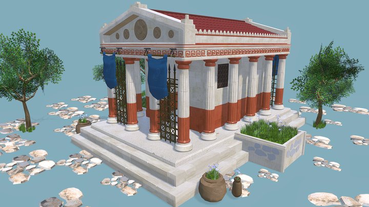 Greek style ancient temple 3D Model