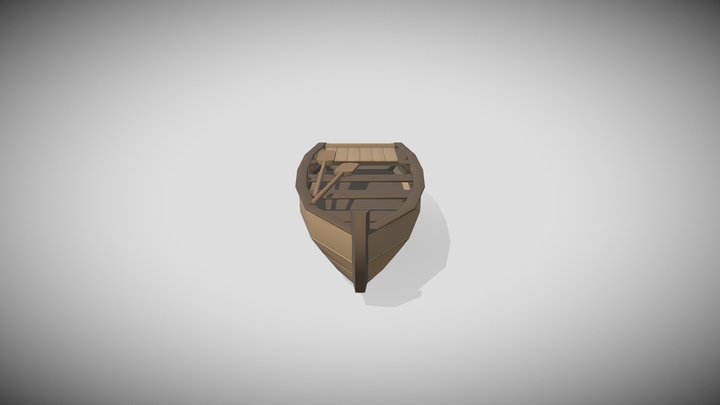 Wooden Boat 3D Model