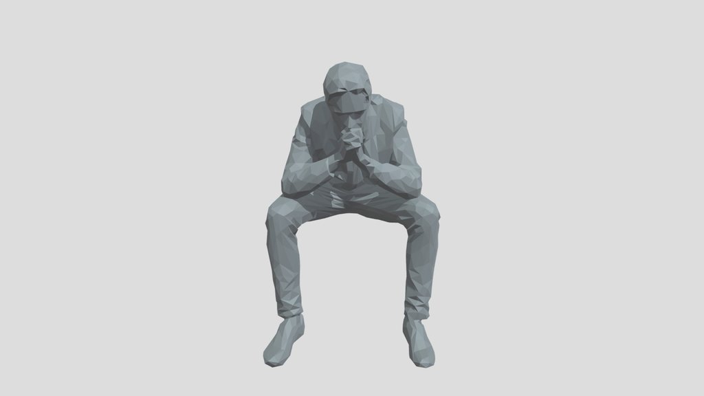 Lowpoly Male Sitting