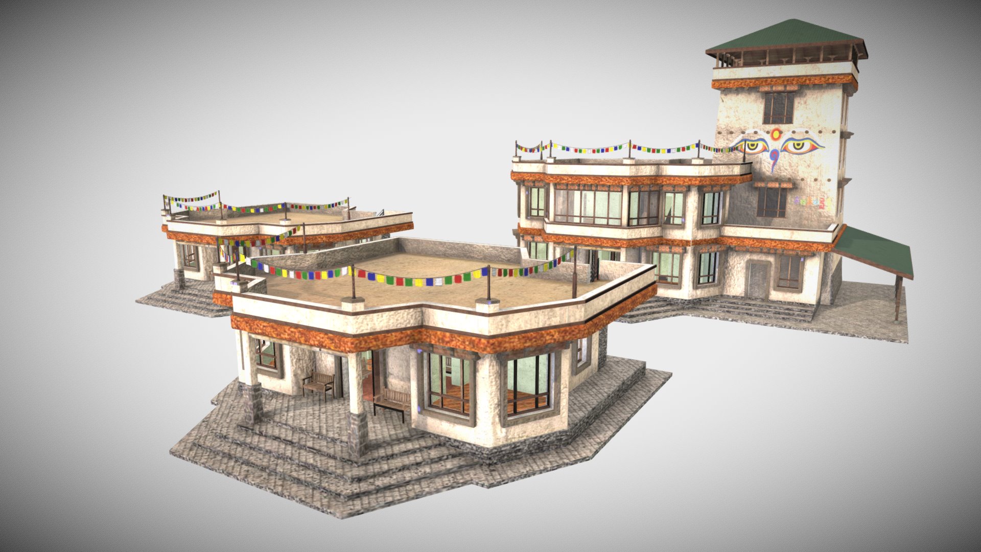 3D model Laholi Buildings - This is a 3D model of the Laholi Buildings. The 3D model is about a model of a house.