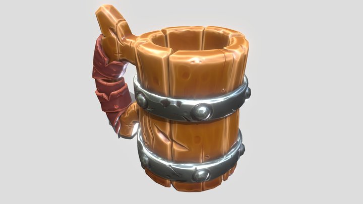 Beer Mug PBR Textures 3D Model
