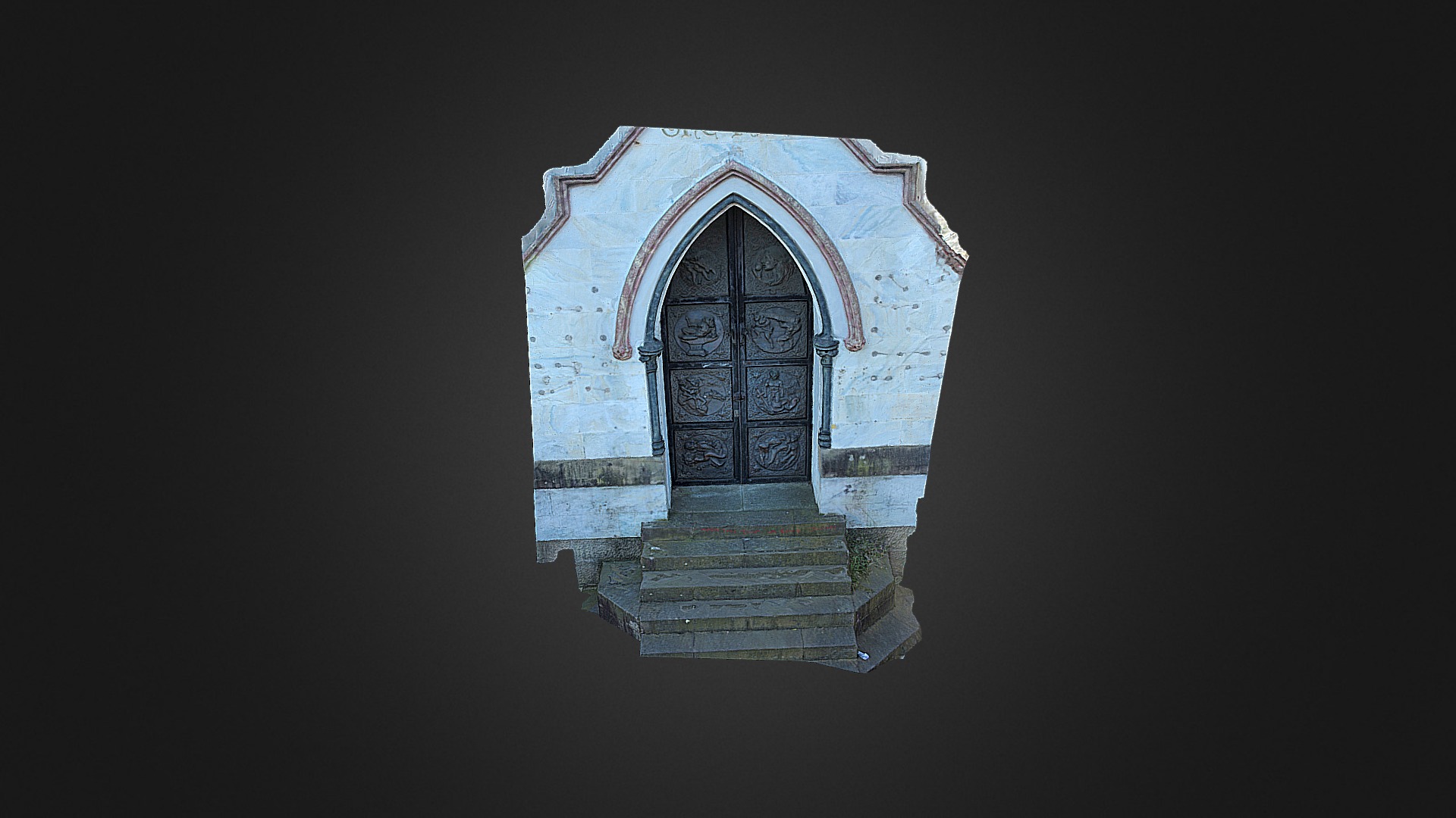 3D model Church Door - This is a 3D model of the Church Door. The 3D model is about a window in a building.
