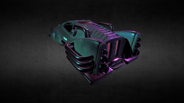 PSW - Cyberpunk Car 3D Model