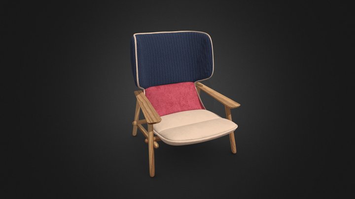 Lilo Wing Chair By Moroso 3D Model