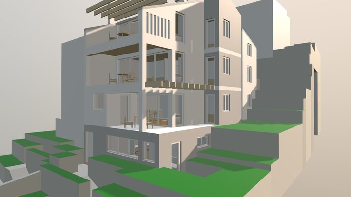 GIF Krk Apartment House 1+2 3D Model