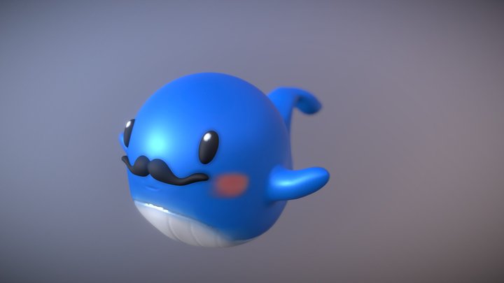 Whale3_color 3D Model