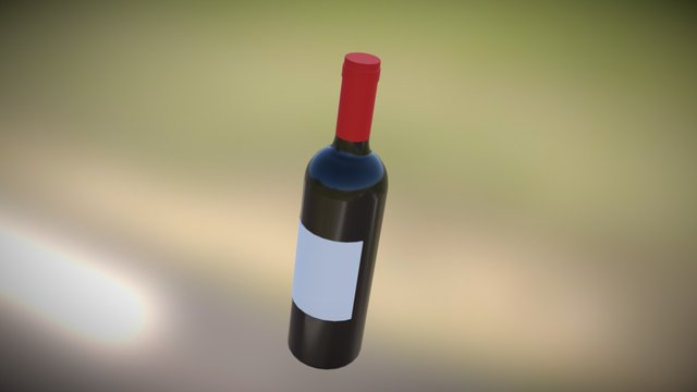 Virtual Wine Bottle 3D Model