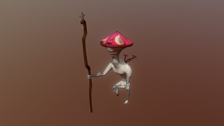 Mushroom Shaman 3D Model