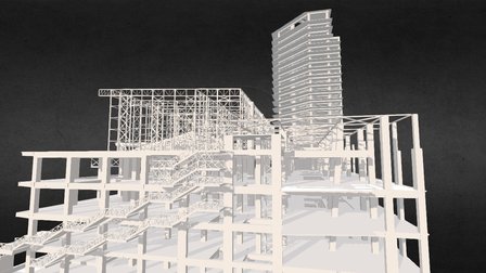 Mall de Concepción - Obra gruesa 3D Model