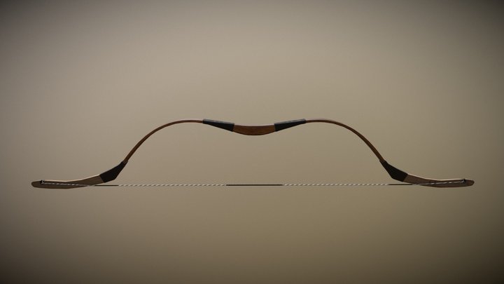Traditional Recurve Bow 3D Model