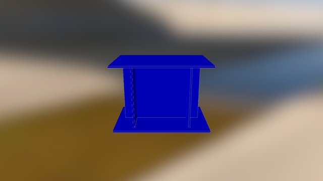 Blue Table 3D Model