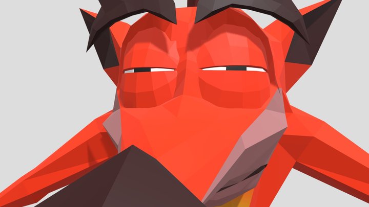 low poly crash on crack idk (CRASH 4) 3D Model