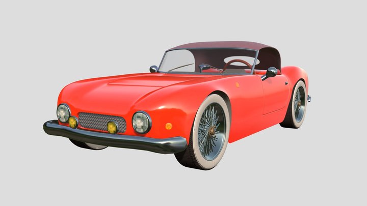 Retro coupe 3D Model