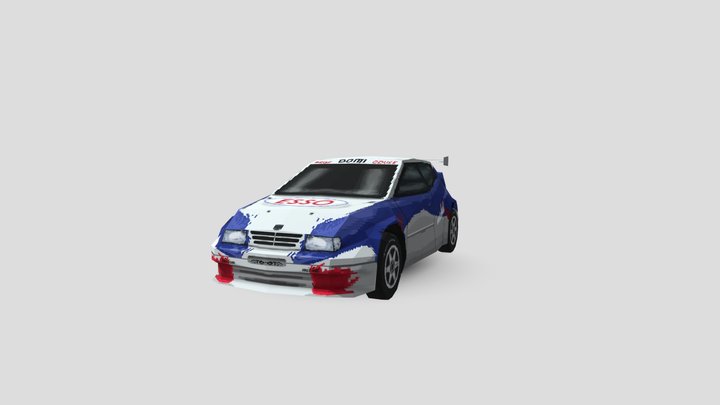 Rally Car | PS1 Low Poly 3D Model