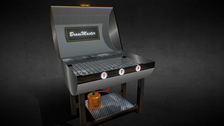 Animated Gas BBQ Cooker