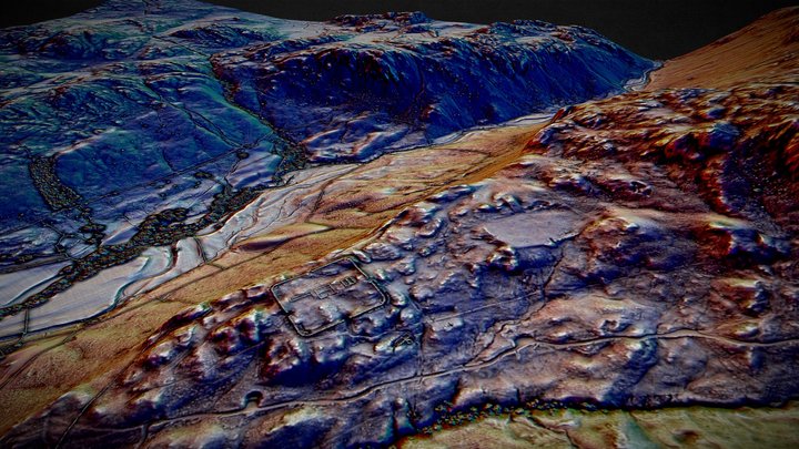 Hardknott Roman Fort - 3D Lidar landscape