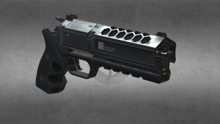 Revolver (Hard surface training) 3D Model