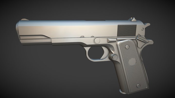 Colt M1911 A1 High Poly 3D Model