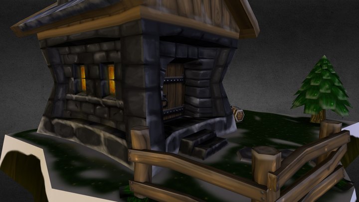 Snowy Scene 3D Model