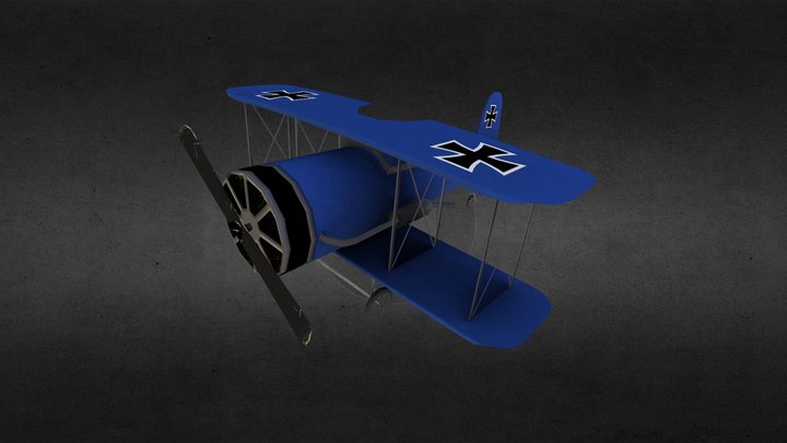 Low Poly Toy Plane 3D Model