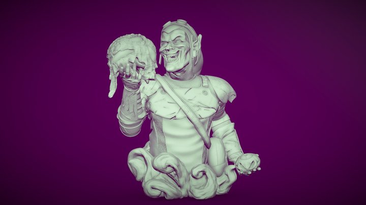 Green Goblin Bust 3D print model 3D Model