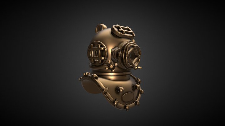 DIVER HELMET CLASSIC 3D Model