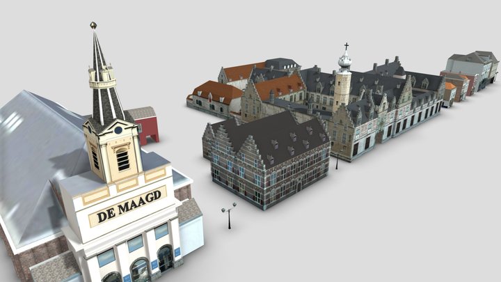 European Buildings Asset Pack 1 3D Model