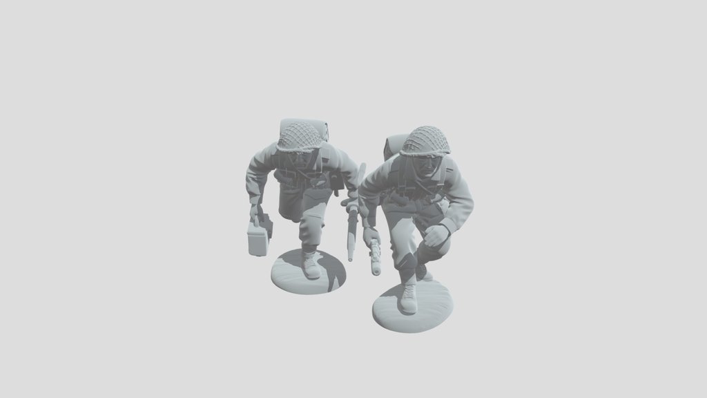 Charging WWII Soldiers