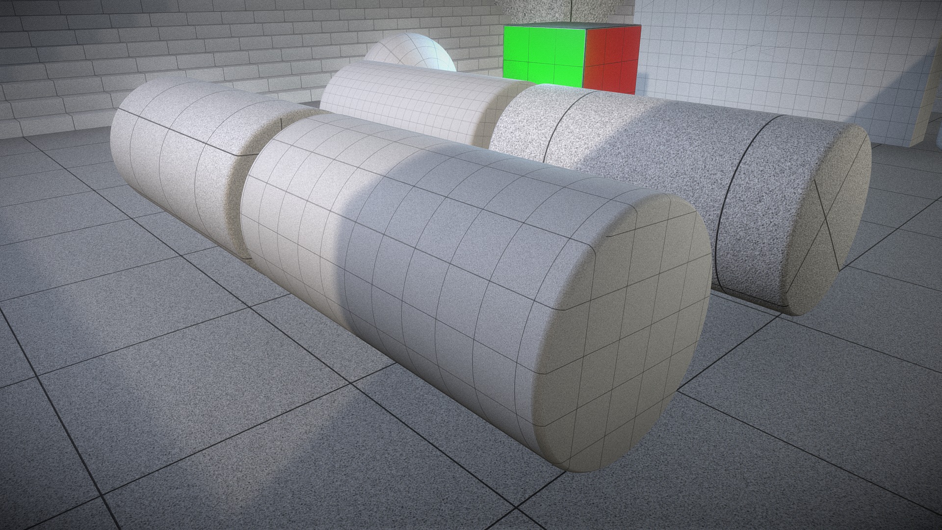3D model Walkway Slabs – Concrete – Texture Set (37) - This is a 3D model of the Walkway Slabs - Concrete - Texture Set (37). The 3D model is about a group of pillows.