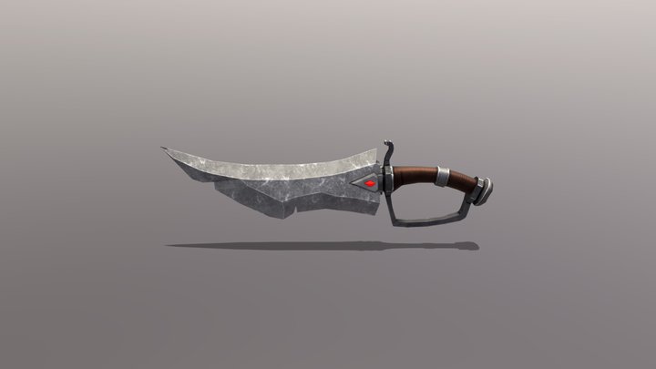 One Handed Dagger 3D Model