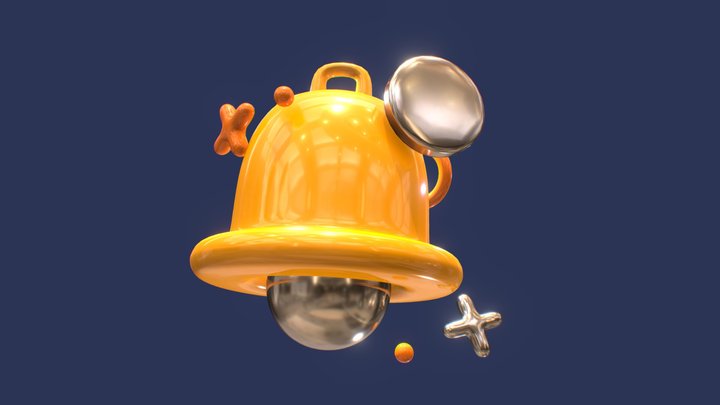 yellow bell 3D Model