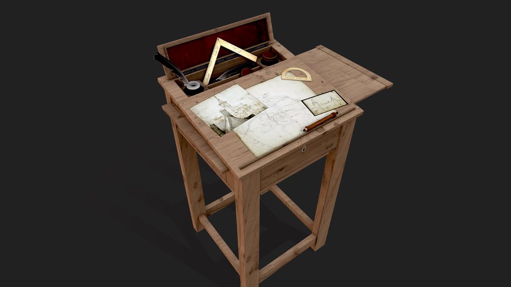 Wenzel Hollar Desk 17th century