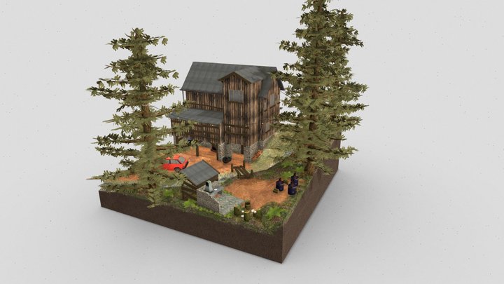 DAE Diorama - Forest Loner 3D Model