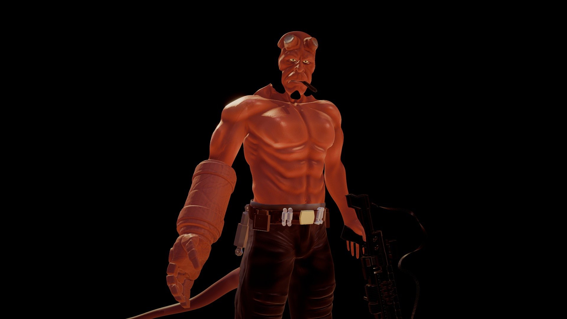 Hellboy - 3D Model By Mieke Roth (@miekeroth) [b35f06b] - Sketchfab