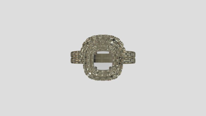AHR019 gold ring set wedding engagement luxury – Modèle 3D gratuit STL
