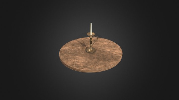 Antique Candle Holder 3D Model