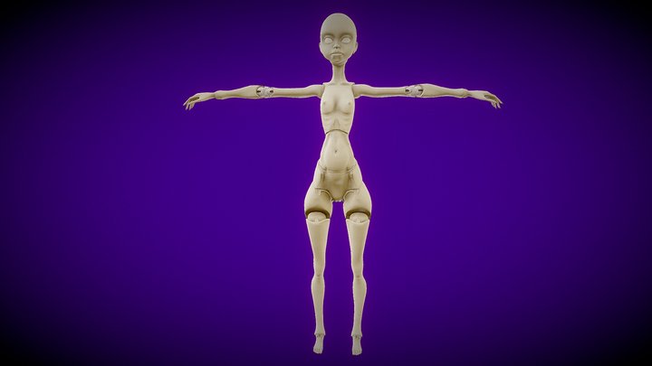 Doll BJD Bouillette functional 3D Model