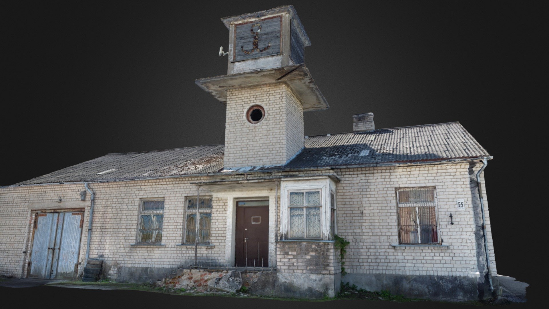 Brick Building with Tower - Buy Royalty Free 3D model by Abandoned ...