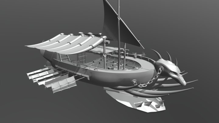 Orc Air Ship (beta) 3D Model