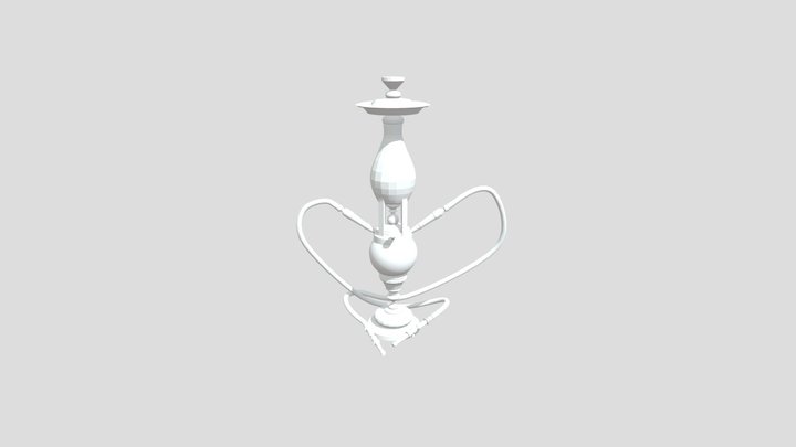 hookah low poly 3d model 3D Model